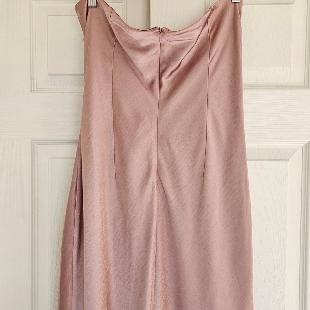 MORE TO COME | NWT Emma Strapless Maxi Dress in Blush Satin XL - Picture 9 of 12